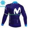 Maillot Cyclisme Hiver Thermal Fleece Movistar 2023